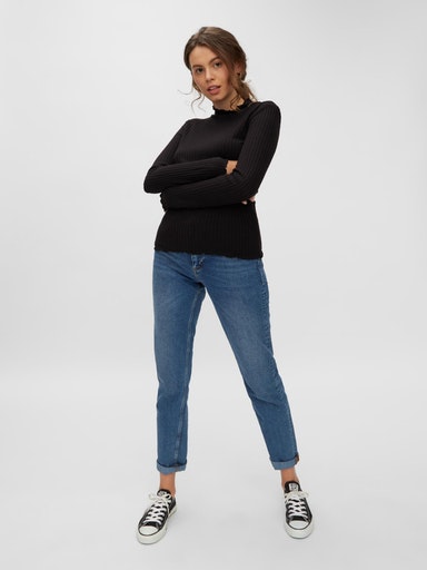 Nmberry L/S High Neck Top Noos