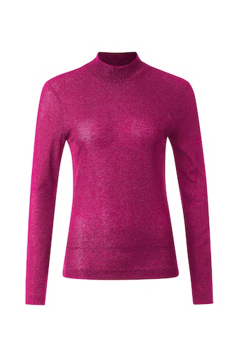 Ecovero Rib Lurex Turtleneck Longsl
