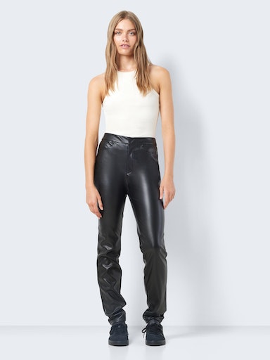 Nmandy Moni Pu Hw Ankle Pants Noos