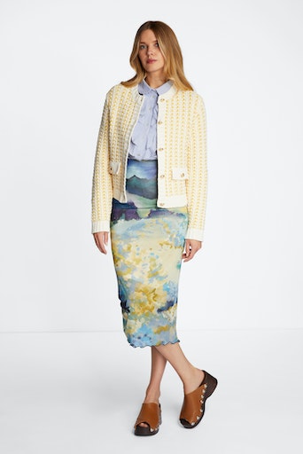 Boxy Round Neck Cardigan Recycled