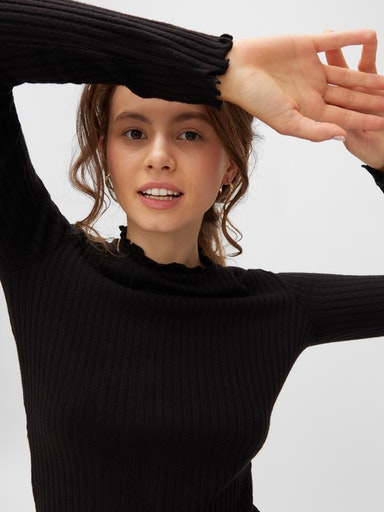 Nmberry L/S High Neck Top Noos