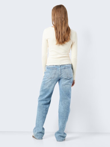 Nmanna L/S Heart Neckline Top Jrs