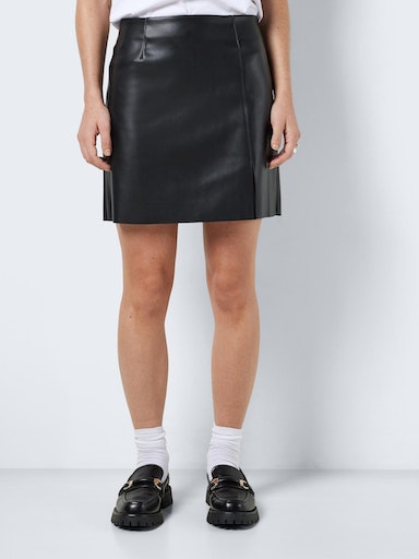Nmclara Penny Pu Hw Slit Skirt Noos