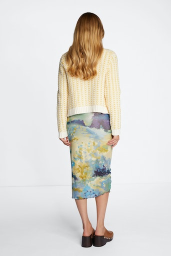 Boxy Round Neck Cardigan Recycled