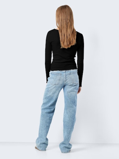 Nmanna L/S Heart Neckline Top Jrs